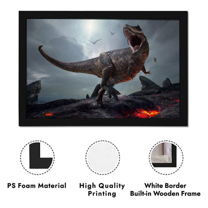 Dinosaur Volcano Scene Canvas Wall Art for Home-6