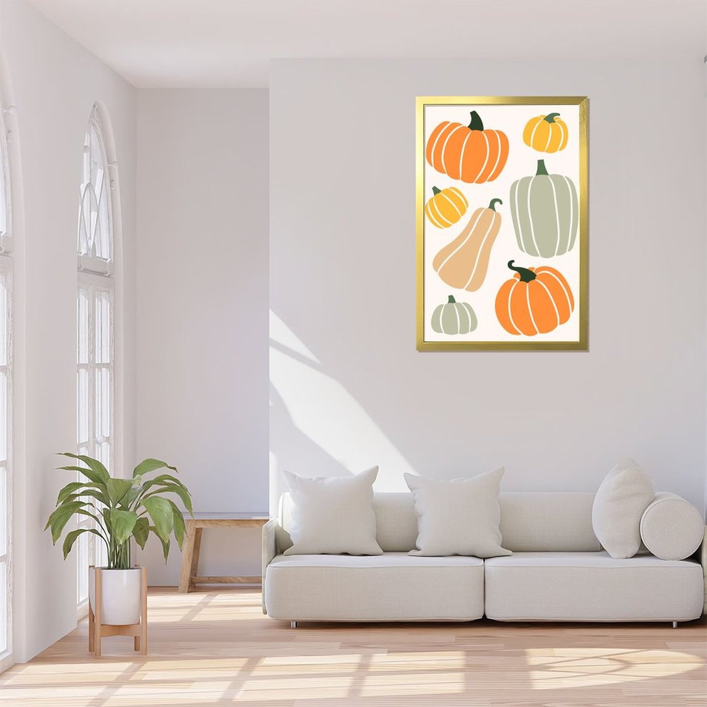 Pumpkin canvas art and acrylic cover 3