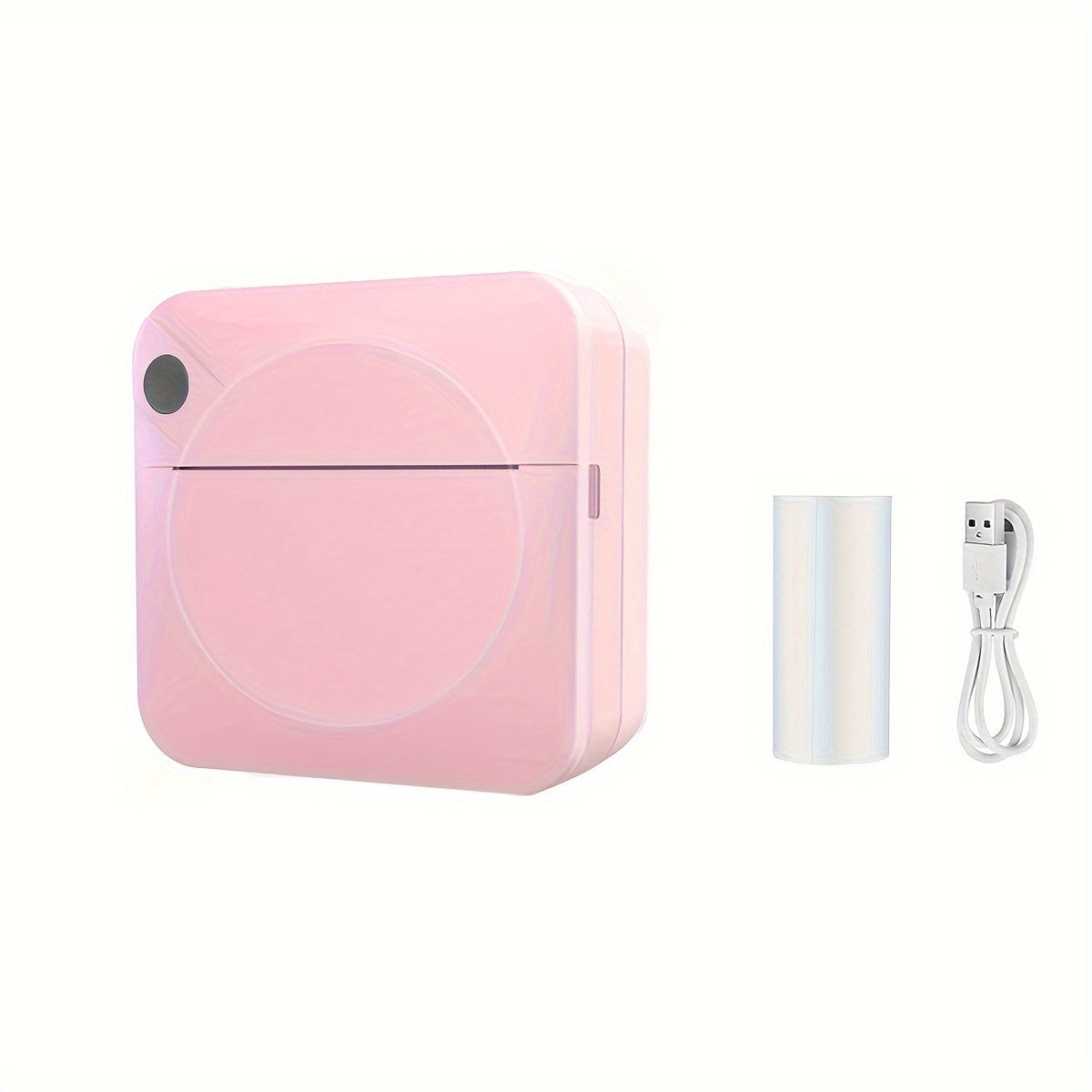 Portable Mini Photo Printer Wireless Thermal for Smartphones Inkless Printing Gift Study Label Includes 1 Roll Paper