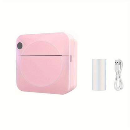 Portable Mini Photo Printer Wireless Thermal for Smartphones Inkless Printing Gift Study Label Includes 1 Roll Paper