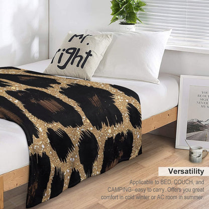 Soft Flannel Throw Blanket with Modern Ink Spots