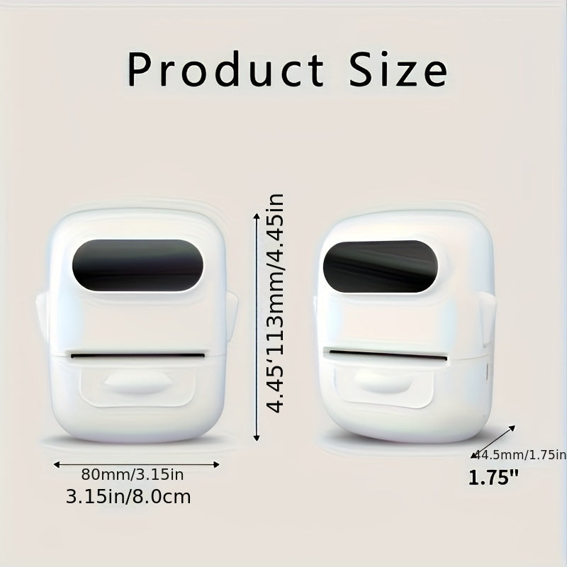 Wireless Portable Thermal Label Printer P50 Works with Android iOS Includes 40 30mm White Stickers for Home Business Retail Stores