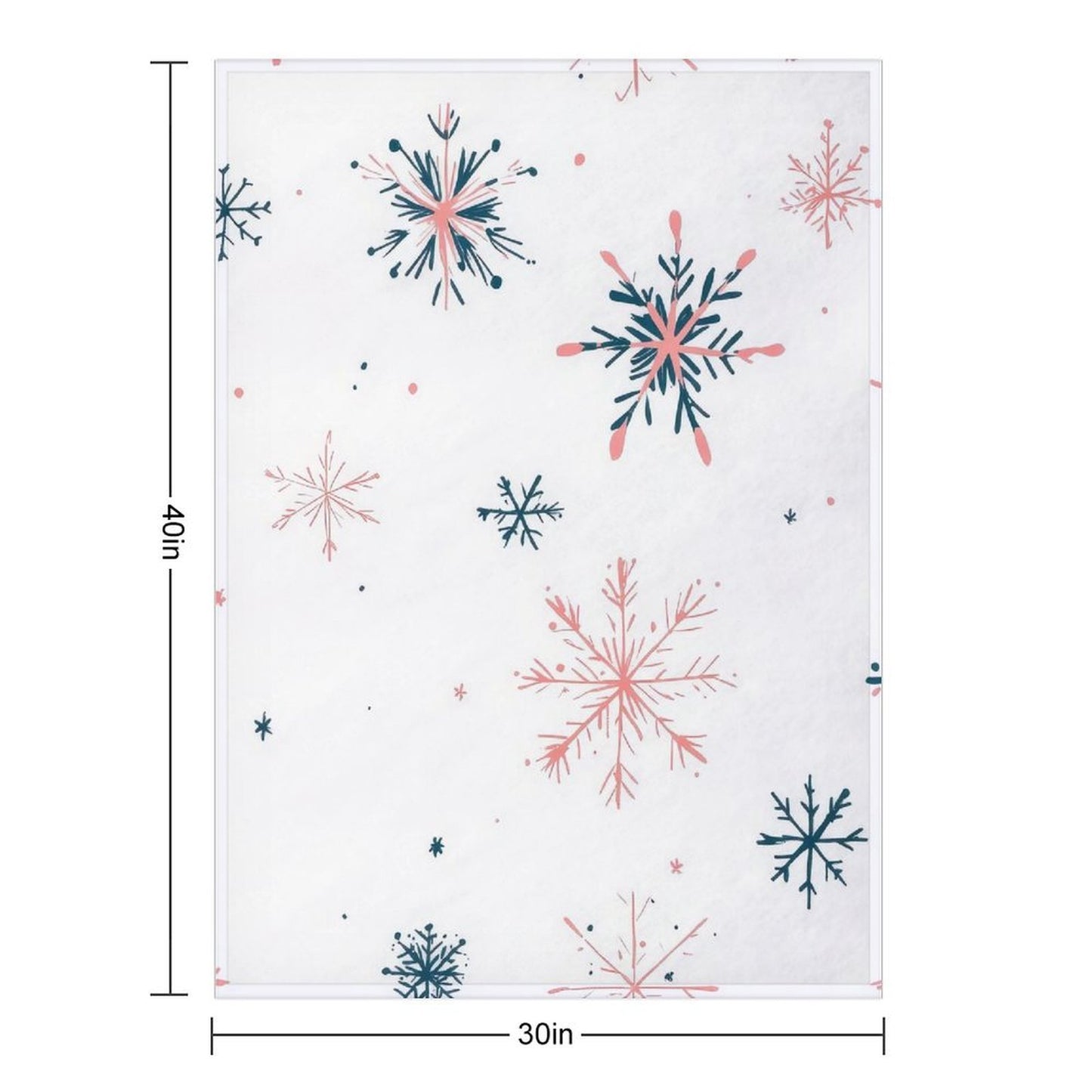 Snowflake Pattern Anti-Pilling Flannel Blanket – Soft Warm Winter Throw