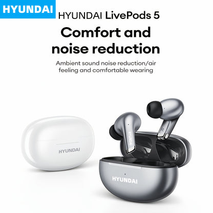LP5 Wireless In-Ear Earphones Noise Reduction 5W High-Quality Sound 8H Playtime Sleek Metallic Finish Compact Design for Music Sports Commuting Type-C Charging
