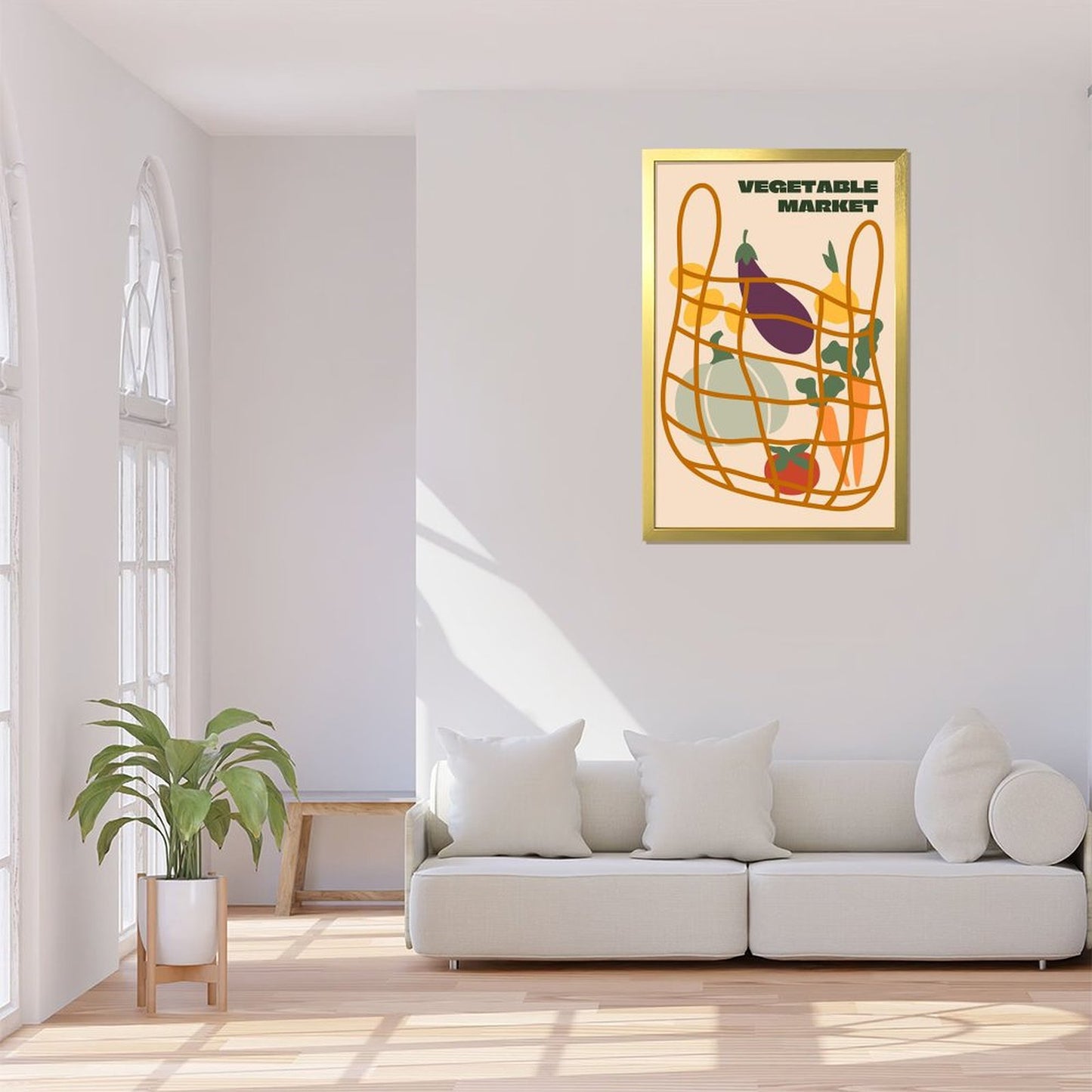 Retro Vegetable Market Framed Wall Decor 14