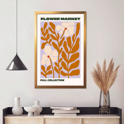 Flower Market Art Print, Retro Fall Botanical Wall Decor-2