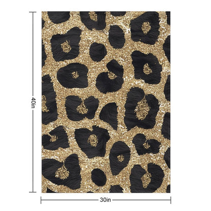 Elegant Leopard Pattern Flannel Blanket Cozy