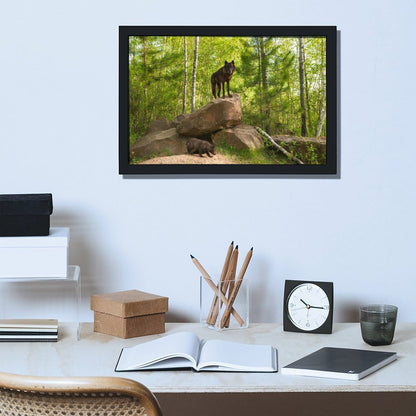 Forest Wolves Canvas Wall Art Wildlife Home Decoration-33