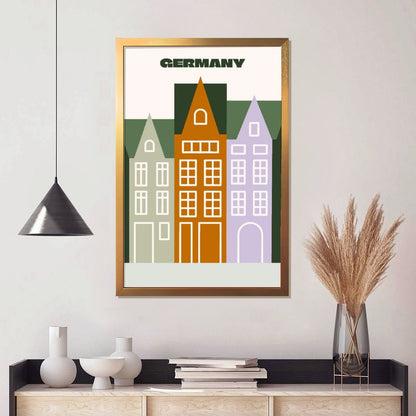 Germany Cityscape Art Print, Modern Travel Wall Decor Poster-23