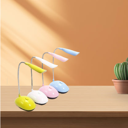 Battery-Powered 4-Color Foldable LED Desk Lamp Adjustable Angle Dimmable Brightness No Plug Needed Ergonomic Design Ideal for Reading Writing Home Office Students Professionals