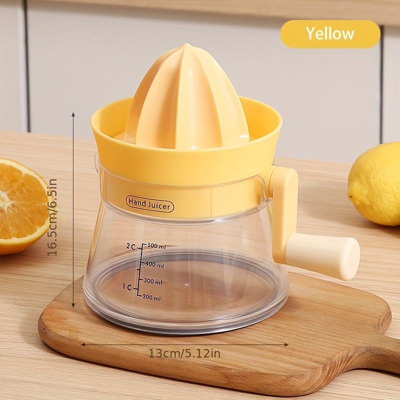 Multifunctional Manual Hand Juicer with Measuring Scale for Citrus Fruits Lemons Limes Orange Ideal for Home Office Travel Kitchen Tools