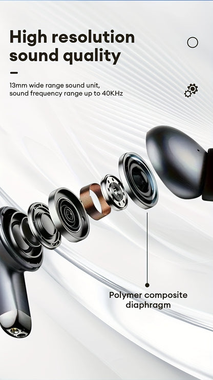 LP5 Wireless In-Ear Earphones Noise Reduction 5W High-Quality Sound 8H Playtime Sleek Metallic Finish Compact Design for Music Sports Commuting Type-C Charging