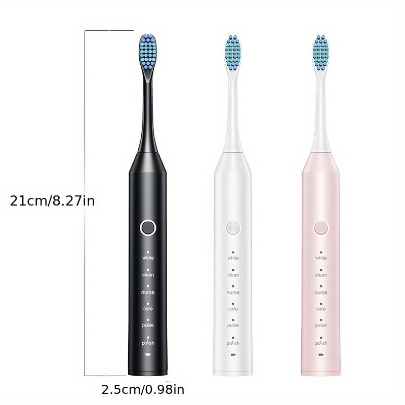 USB Rechargeable Electric Toothbrush for Adults 6 Cleaning Modes Auto Timer Oral Care Gift Teeth Whitening Gum Care Deep Cleaning Massage