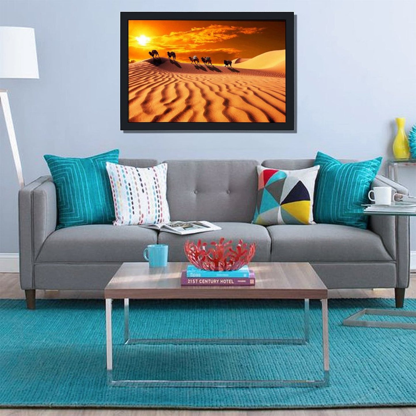 Wildlife Camel Canvas Painting Nature Wall Decoration-02