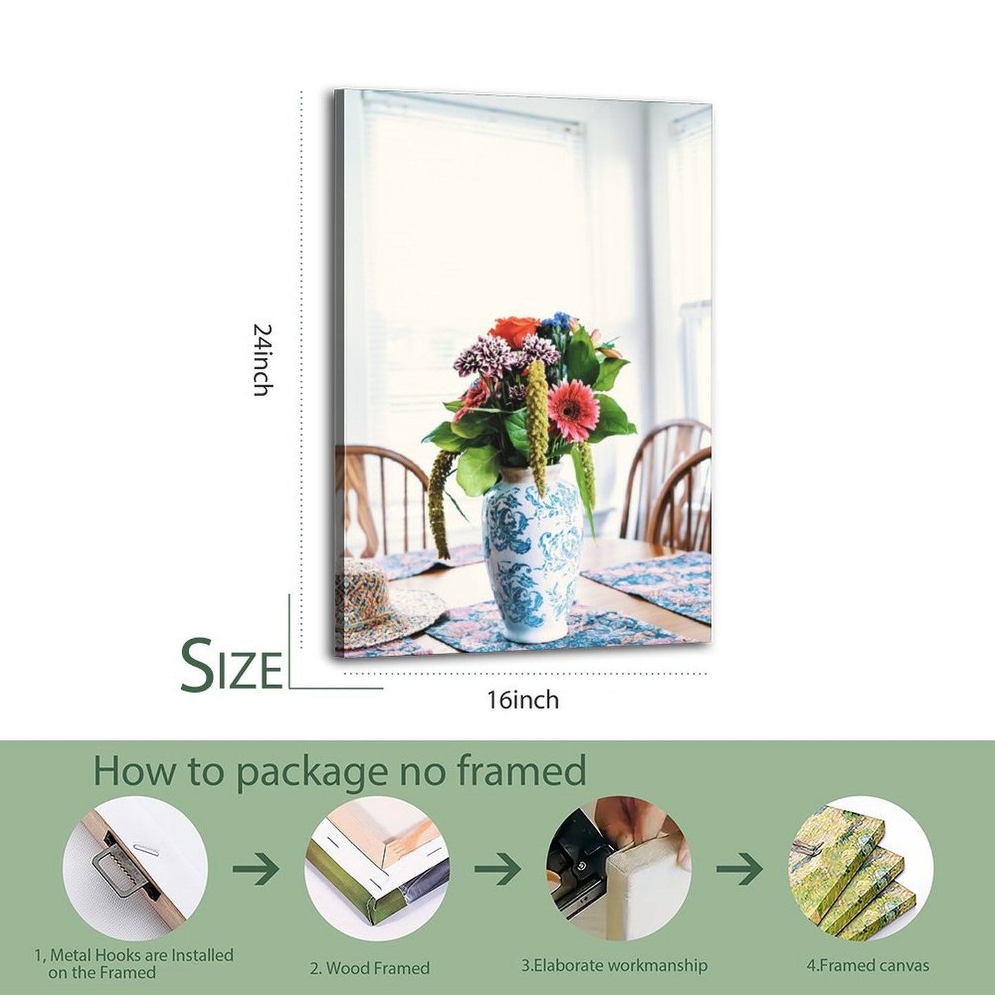 Elegant Botanical Canvas Wall Hanging Decor 31