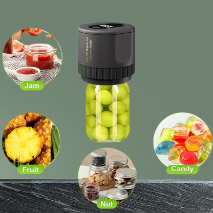 Mason Jar Vacuum Sealer Electric for Wide and Regular Mouth Includes 5 Wide 5 Regular Lids Black
