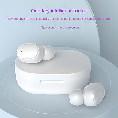 Sport Wireless Earbuds LED Battery Display Deep Bass Sound USB-C Rechargeable Secure Fit for Workout Running Cycling Travel Black White Blue