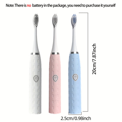 Travel Electric Toothbrush Set Model Y803 with 3 Brush Heads One-Click Start Battery-Free Portable Design