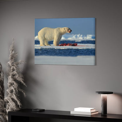 Arctic Predator Polar Bear Hunting Scene Canvas Art-07