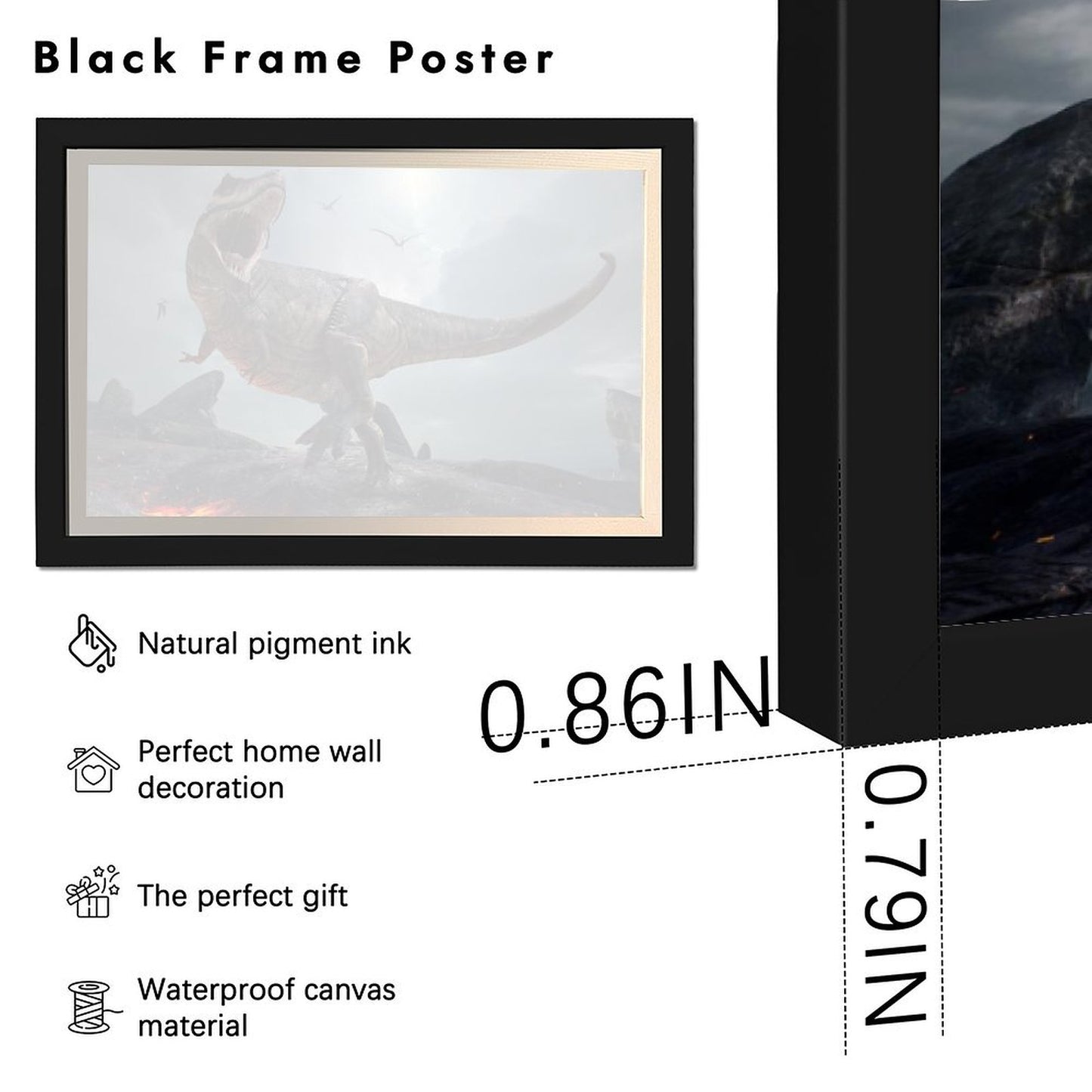 Dinosaur Volcano Scene Canvas Wall Art for Home-6