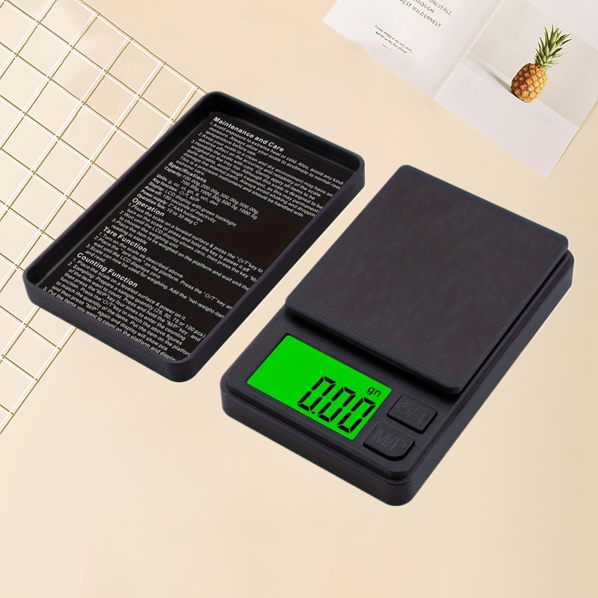 Mini Pocket Scale Digital Ounce Grain Scale with LCD Backlit Portable Kitchen Scale for Jewelry Food Baking Travel