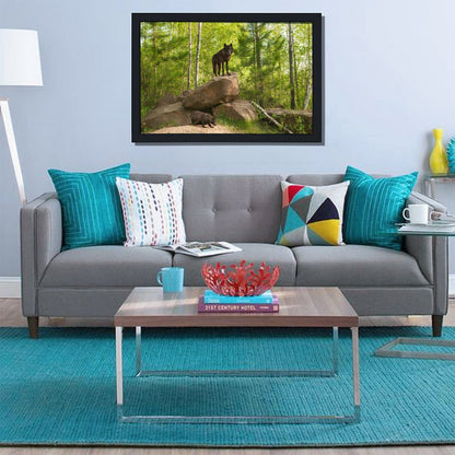 Forest Wolves Canvas Wall Art Wildlife Home Decoration-33