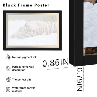 Snow Tiger Cub Canvas Wall Art – Modern Framed Home Décor (19)