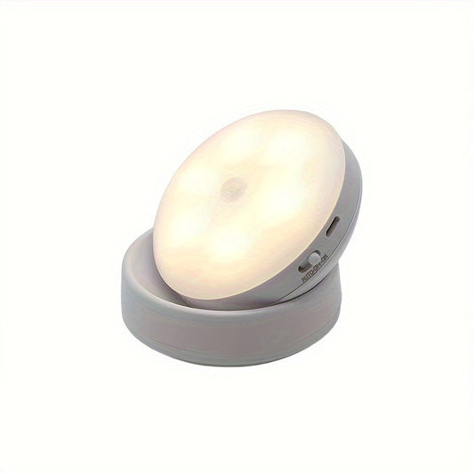 6-LED USB Rechargeable Motion Sensor Night Light Auto-On Wall Mount for RV Bedroom Cabinet Corridor Low Voltage