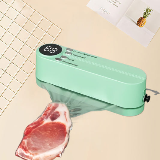 Automatic Food Sealer Portable USB Rechargeable Vacuum Sealer with External Suction and Inflation Functions for Kitchen and Outdoor Use