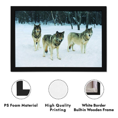 Nature Wolf Canvas Painting Howling Animal Wall Decor-06