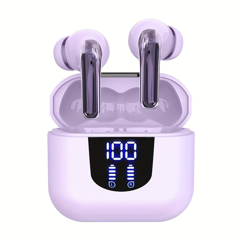 Wireless 5.3 Earbuds 13mm Speaker 30H Playtime Type-C Fast Charging Box Stereo In-Ear Headset for iPhone Android Gaming Business Sports Headphone Mic