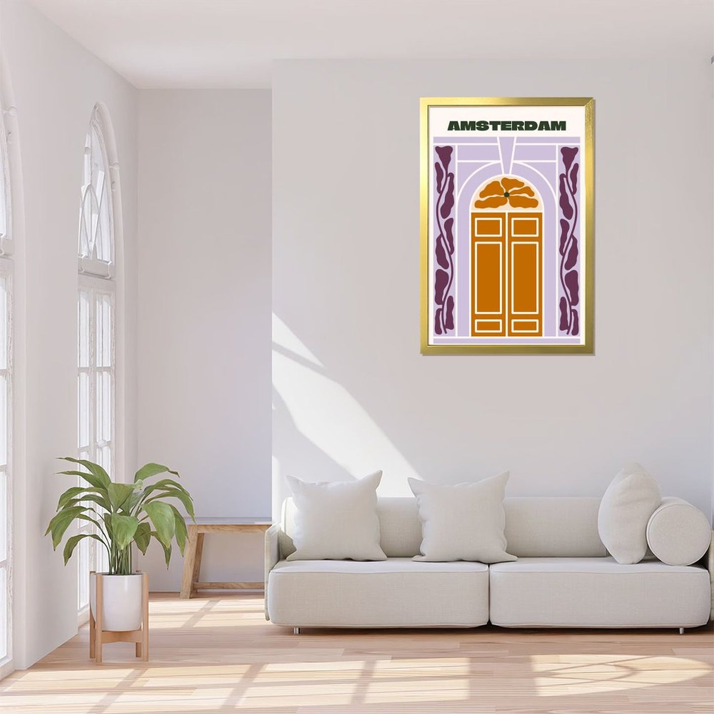 Amsterdam Abstract Door Art Print, Modern Wall Decor Poster-17