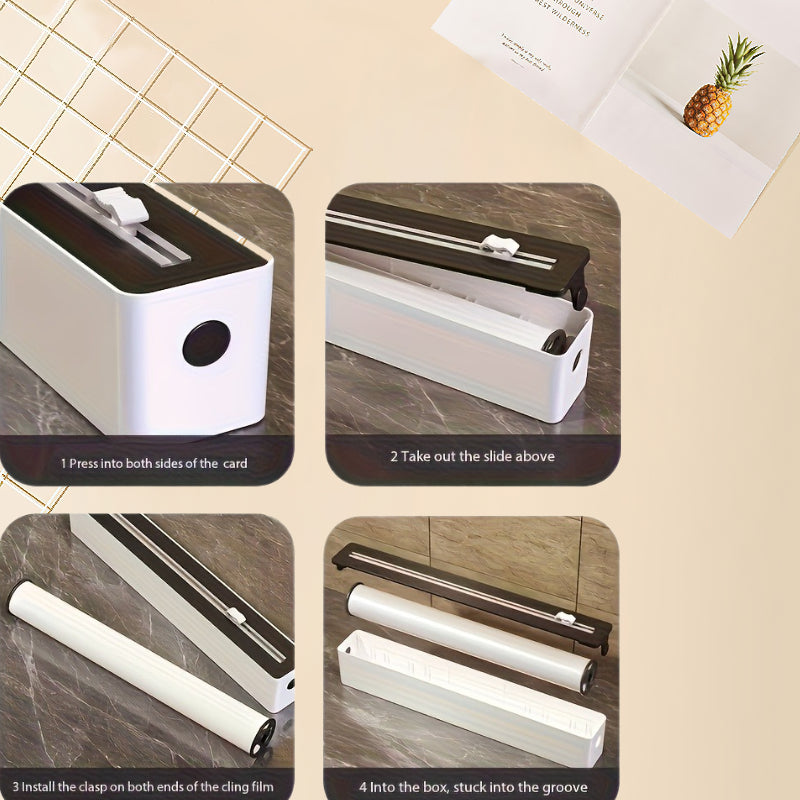 Multi-Purpose Kitchen Cutter & Sealer - Reusable Plastic Storage Dispenser No Battery Durable Food-Safe Modern Kitchen Tool for Drawer Organization