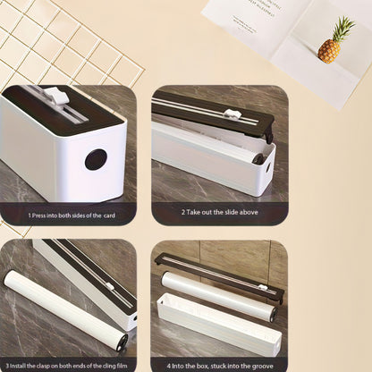 Multi-Purpose Kitchen Cutter & Sealer - Reusable Plastic Storage Dispenser No Battery Durable Food-Safe Modern Kitchen Tool for Drawer Organization