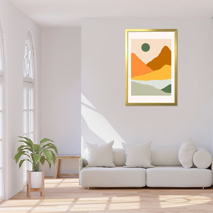 Abstract Mountain Sunset Wall Art Print – Modern Nature Decor-30