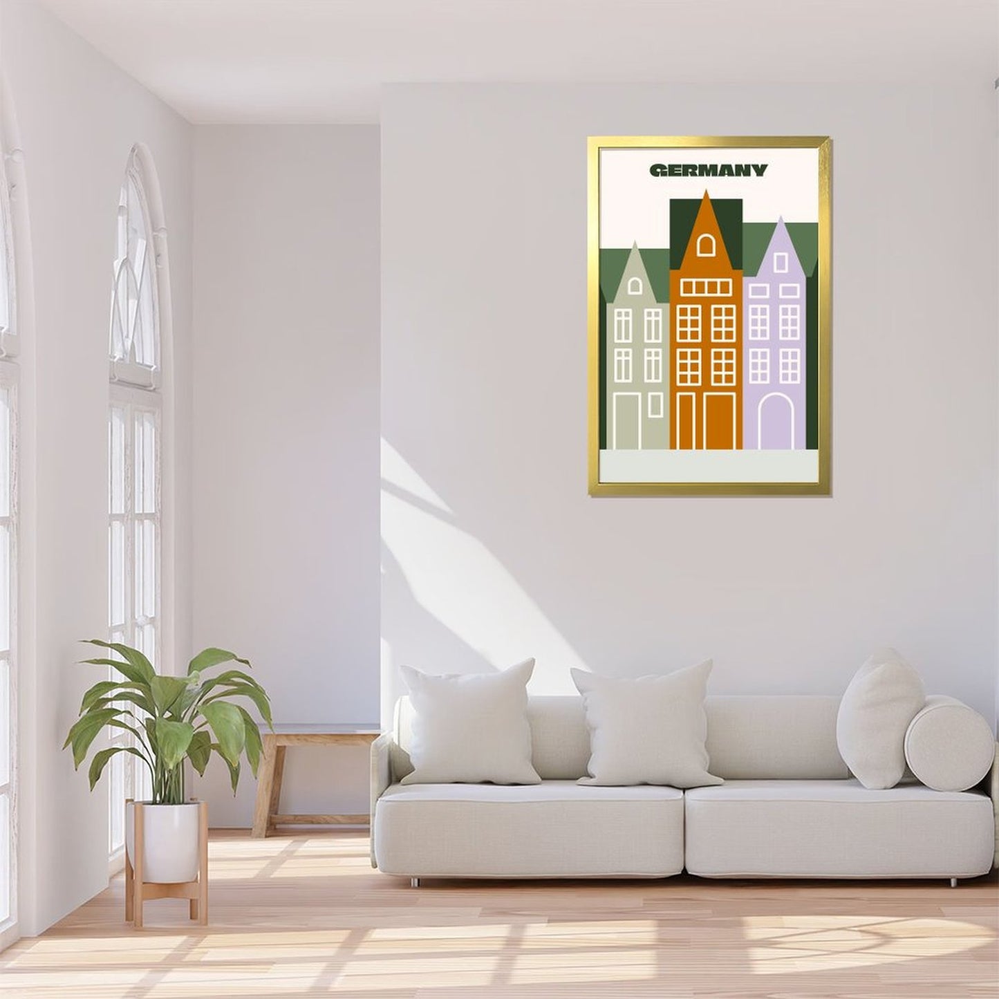 Germany Cityscape Art Print, Modern Travel Wall Decor Poster-23