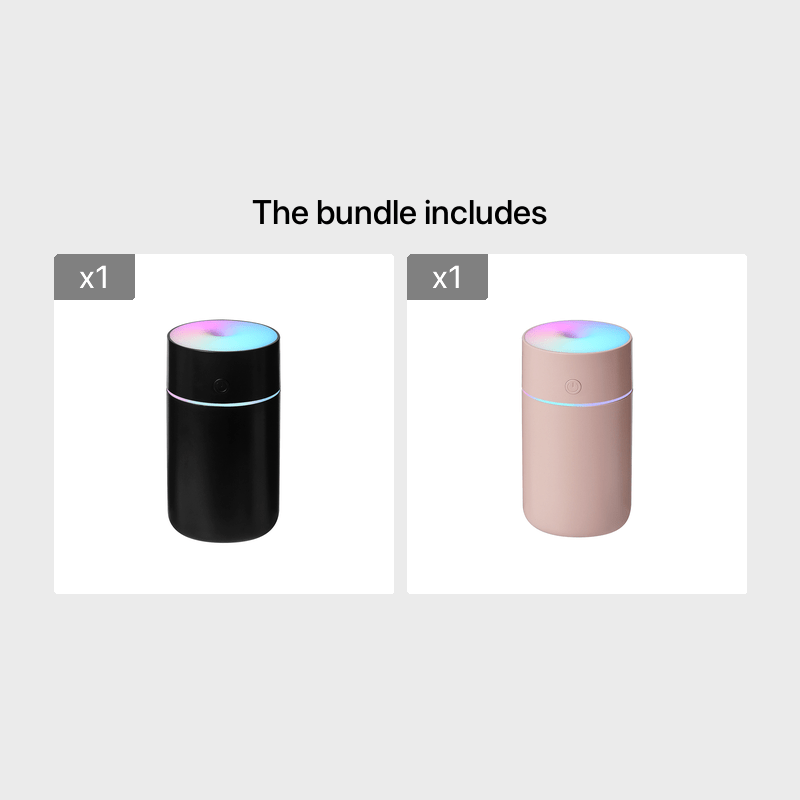 Portable Cool Mist Humidifier with Soundwave Technology 1200mAh Battery Quiet Operation Lightweight Compact Design for Bedroom Office