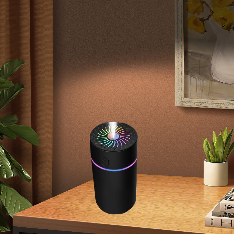 USB Mini Essential Oil Diffuser Smart Car Aroma Freshener with 7 Color Changing Lights for Cars Homes Travels Bedrooms Offices No Battery Needed