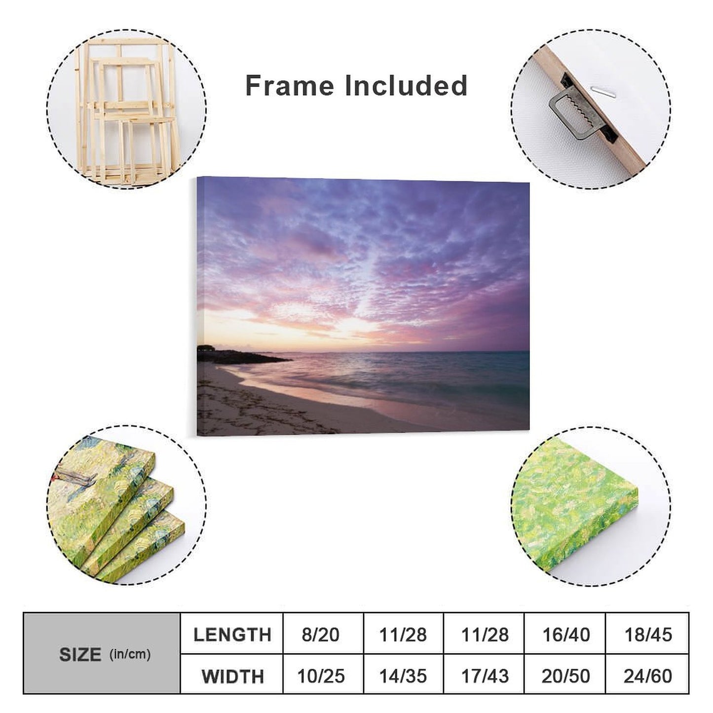 High-Density Framed Canvas Art, Fade-Resistant & Vivid