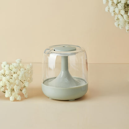 ABS Humidifier White Black USB-Powered 7-Color Night Light 24H Runtime 26dB Quiet 2 Mist Modes Auto Shut-Off Low Water Alarm Compact for Bedroom Office Ideal Gift