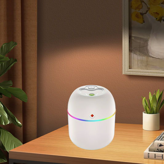 USB Aromatic Diffuser with Multi-Color LED Lights Essential Oil Dispenser USB-C Charging Compact for Home Office Car No Battery Needed