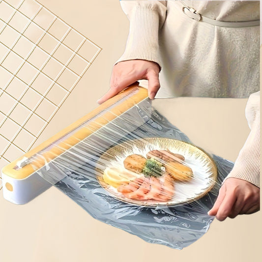 Multi-Purpose Kitchen Cutter & Sealer - Reusable Plastic Storage Dispenser No Battery Durable Food-Safe Modern Kitchen Tool for Drawer Organization