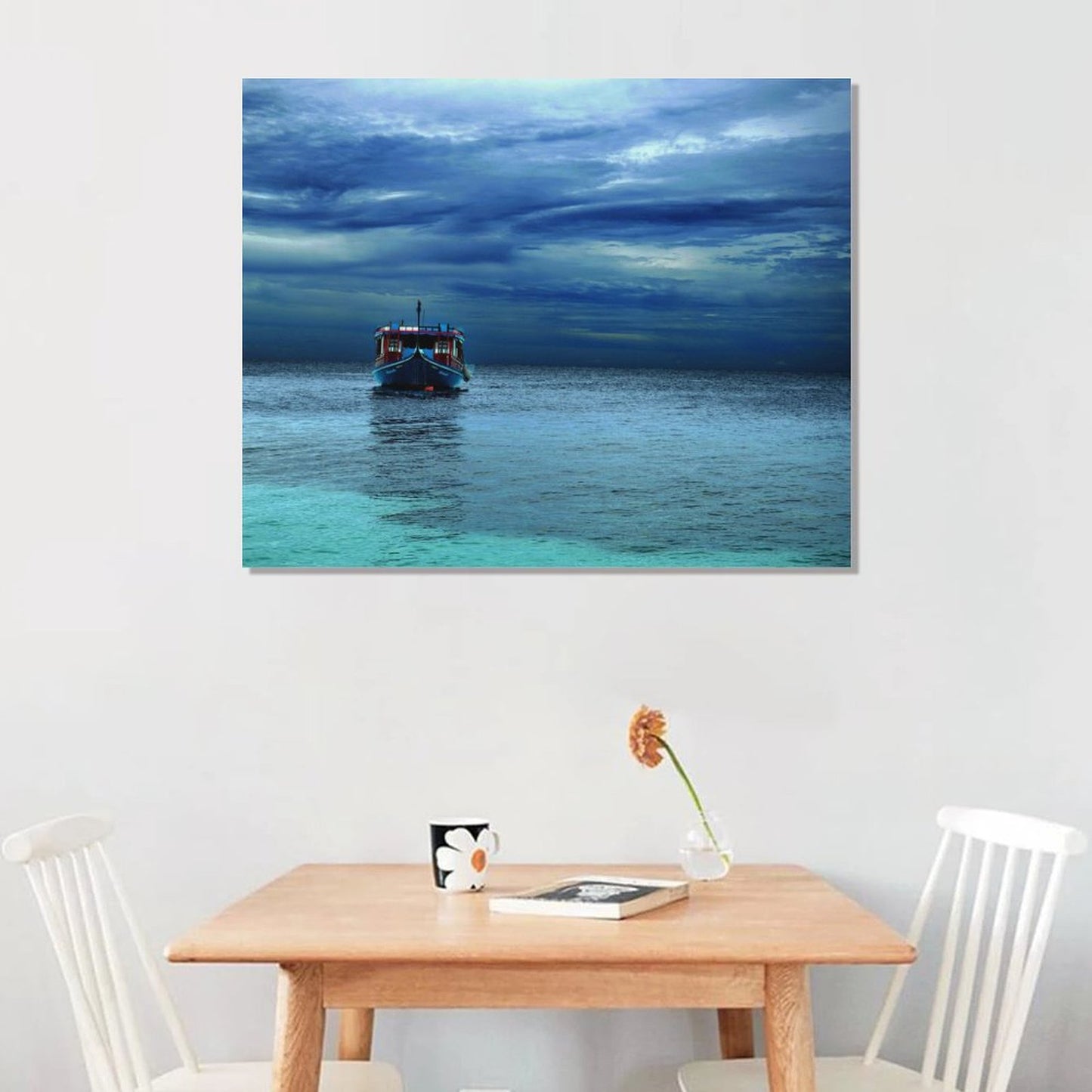 Ready-to-Hang Framed Painting, Easy Wall Mounting Kit