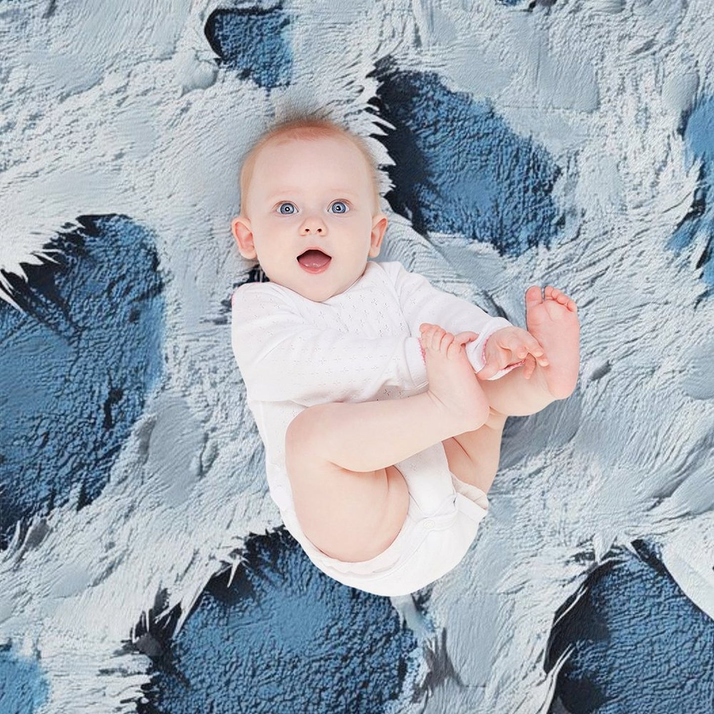 Modern Abstract Print Flannel Blanket for Bedroom