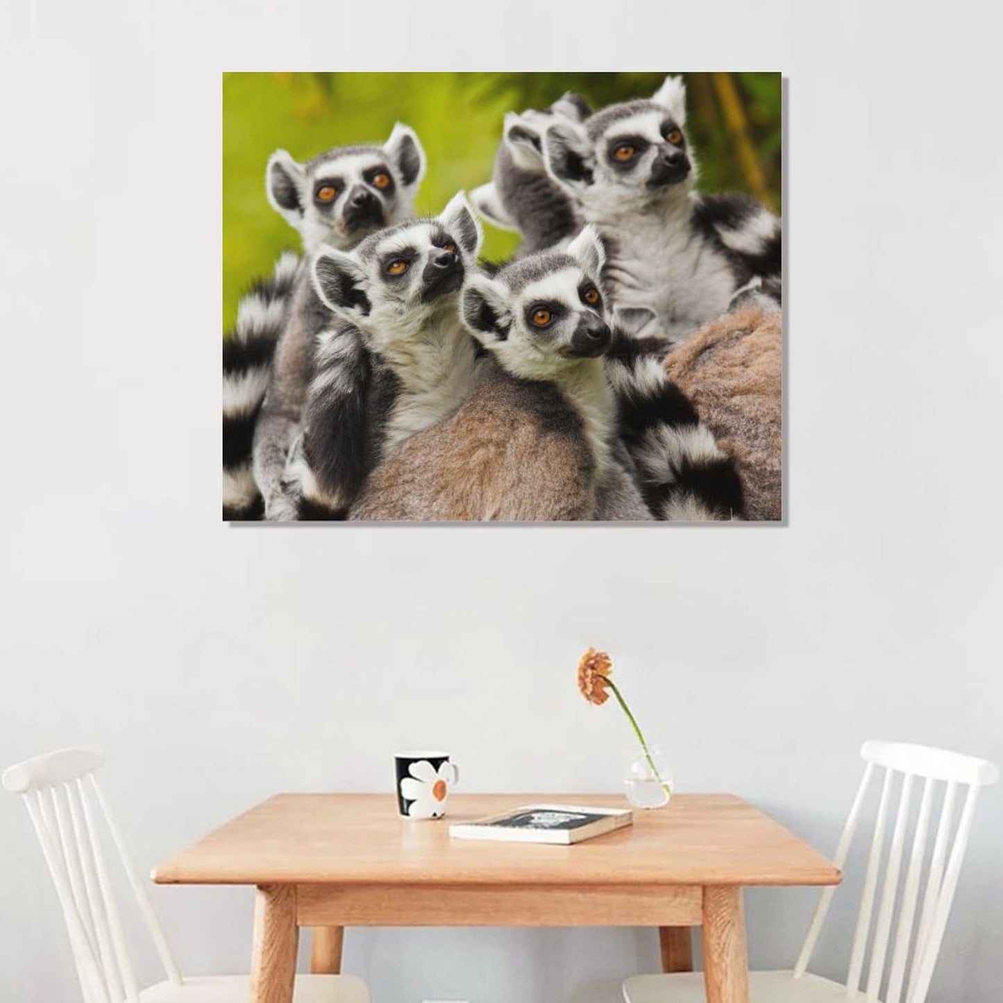 Wild Lemur Wall Picture Nature Animal Framed Decor-06