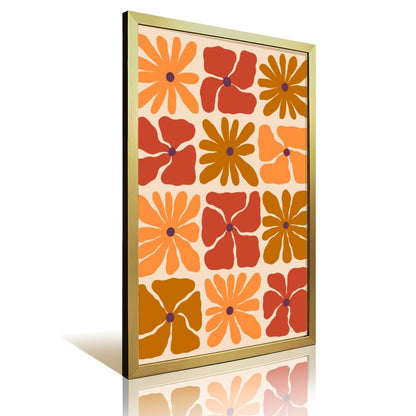 Abstract orange blossom oil painting framed art mural 7
