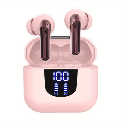 Wireless 5.3 Earbuds 13mm Speaker 30H Playtime Type-C Fast Charging Box Stereo In-Ear Headset for iPhone Android Gaming Business Sports Headphone Mic