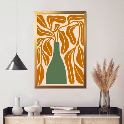 Minimalist Leaf and Vase Framed Wall Decor-20