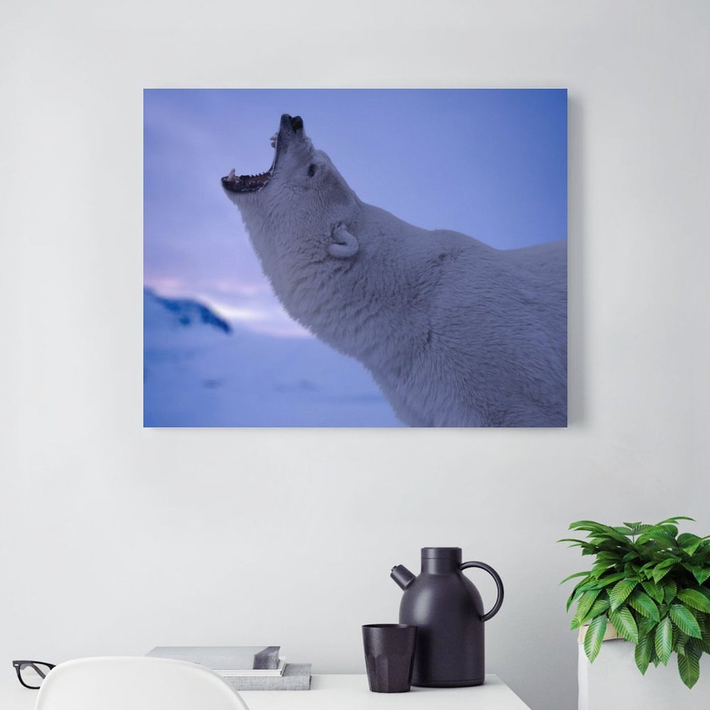 Arctic Majesty Polar Bear Canvas Wall Art-017