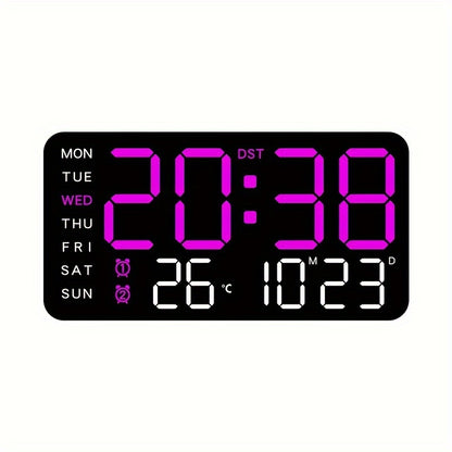 Smart Digital Clock with Voice Control Temperature Date Week Display Dual Alarm Sleep Tracker 12/24-Hour Format Brightness Adjustment